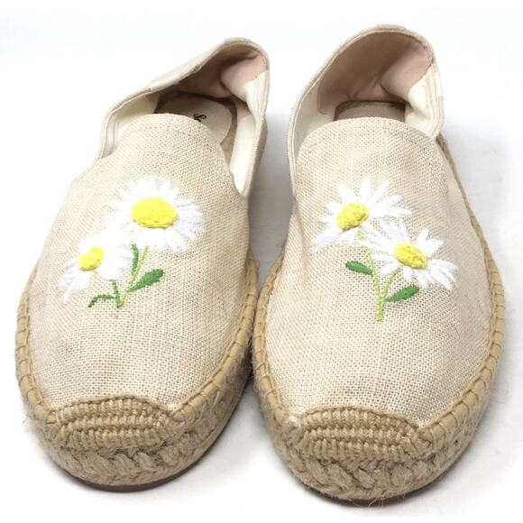 Soludos Daisy Smoking Slipper Woman's Size 9.5 Canvas Espadrille Flat Shoes - Picture 4 of 7